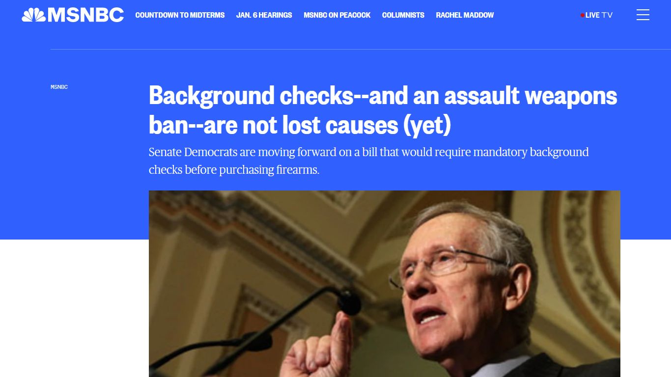 Background checks--and an assault weapons ban--are not lost causes (yet)